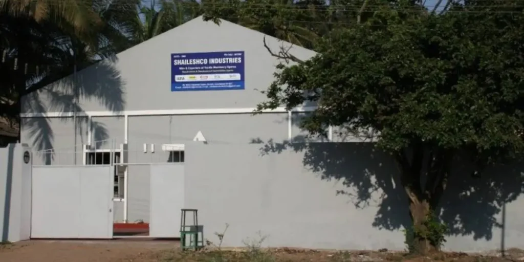 Shaileshco Industries factory building in Coimbatore manufacturing pressure hoses and textile machinery spares